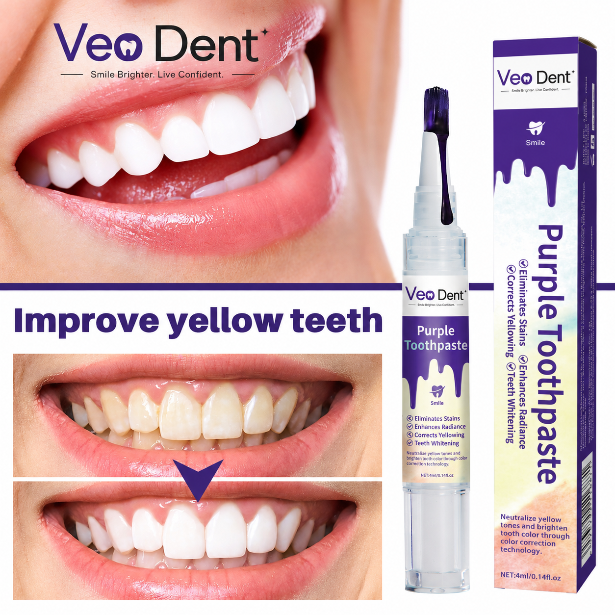 VeoDent-Purple Tooth Pen Whitening