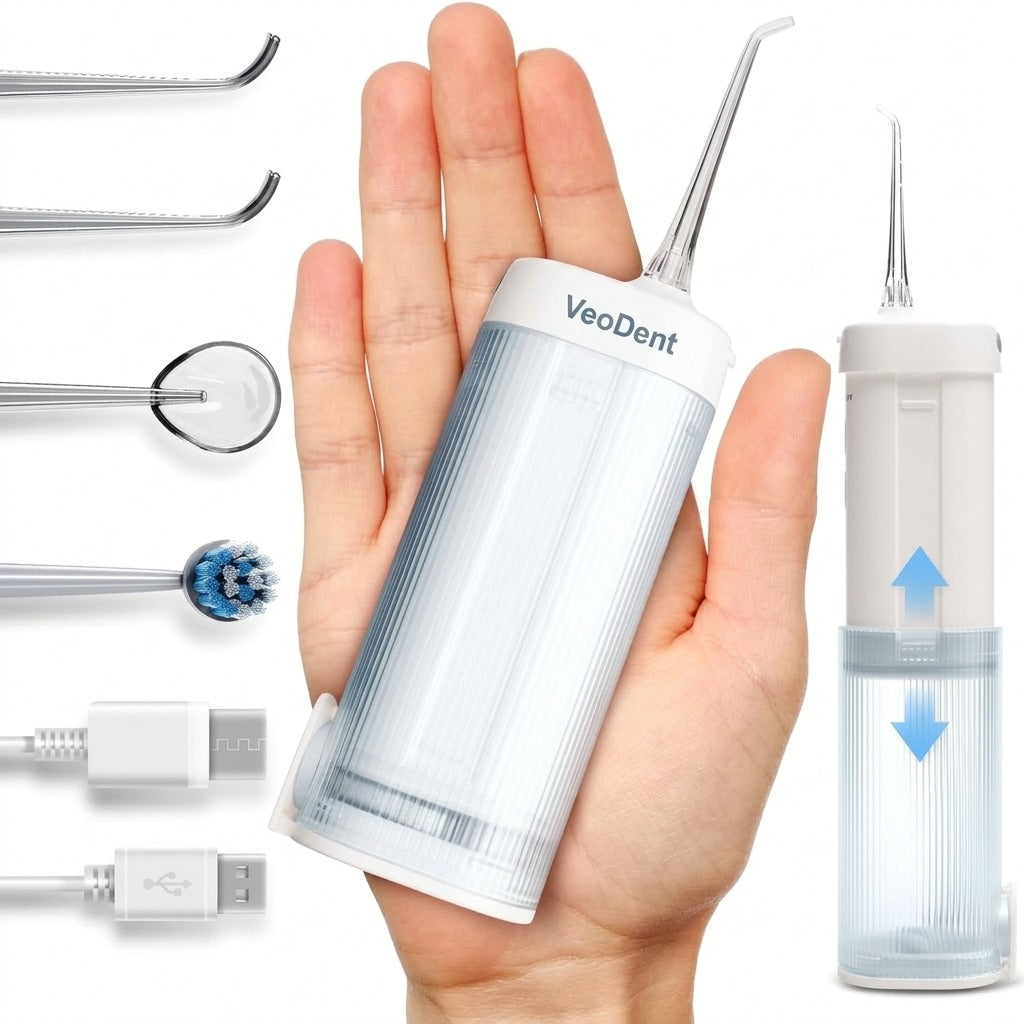 VeoDent-Electric Water Flosser Portable Household Water Flosser Teeth Cleaner Oral Irrigator Dental Flosser